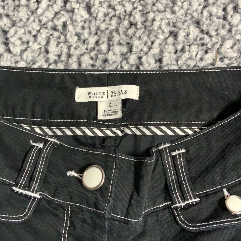 White House Black Market Black Capri Wide leg size 2